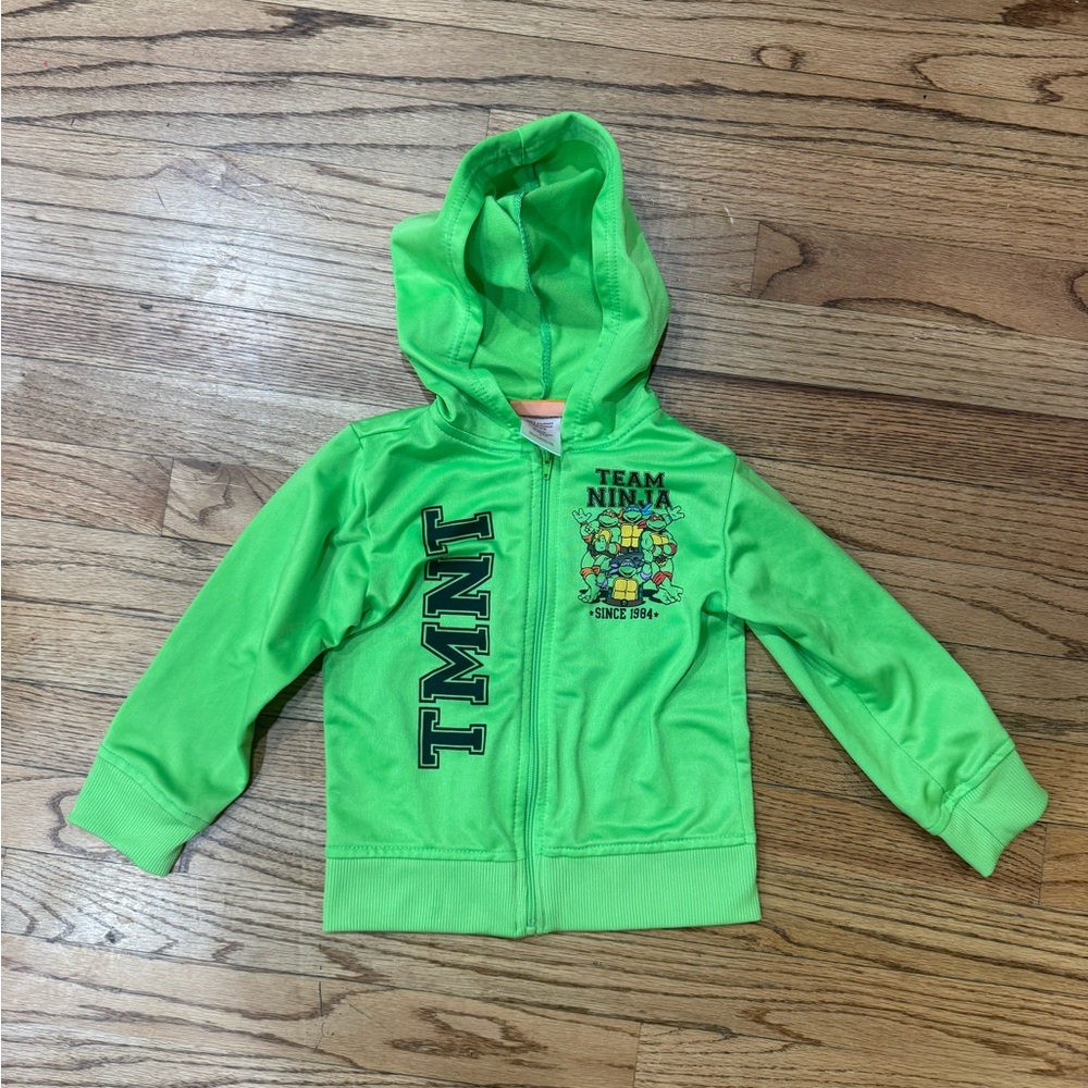 Nickelodeon Teenage Mutant Ninja Turtles (TMNT) Bright Green Hoodie Size 3T